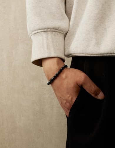 Handmade Natural Stone Beaded Stretch Bracelets,Healing Crystals Protection Bracelet,Spiritual Jewelry Gifts for Women & Men,Replacement Beads Included3