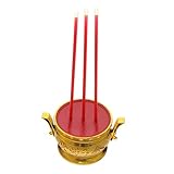 ROMISBABA LED Buddha Elektronischer Räuchergefäß mit Sicherer LED Beleuchtung Dekoratives Aromatherapie Räucherstövchen für Zuhause Meditative Entspannung Flammlos und Umweltfreundlich