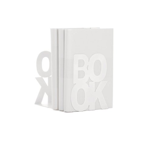 Torre & Tagus 1759-107000 Cutout Bookends, White, Set of 2
