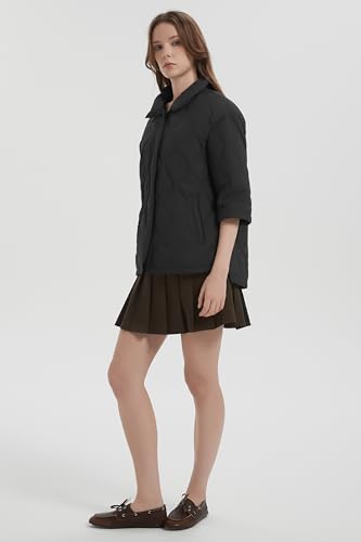 Orolay Women’s Quilted Puffer Jacket: Stylish Black X-Large Coat with Three-Quarter Sleeves and Cozy Pockets - Image 5