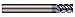 Micro 100 ASMM-030-5X Square End Mill, 3 mm Cutter Dia, 6 mm LOC, 5 Fl, 6 mm Shank Dia, 57 mm OAL, AlTiN