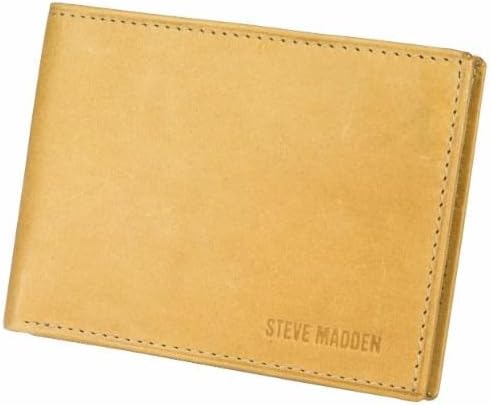 Steve Madden Men's Slim Leather Wallet with Extra Capacity Attached Flip Pockets - Image 2