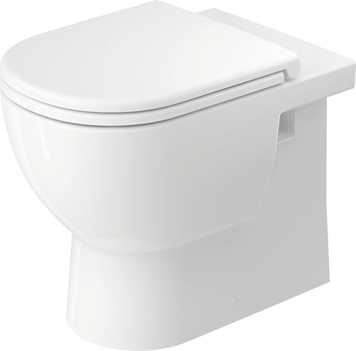 Duravit D-Code WC sur pied Back to Wall, chasse d'eau basse, rimless, 370x570x400mm, blanc brillant, 2037090000