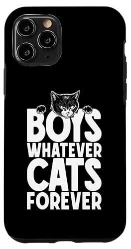 Boys Whatever Cats Forever �ʔ��� ���L�D�� ���̎q ���p �X�}�z�P�[�X iPhone 11 Pro �p