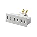 Leviton C22-00069-00W Swivel Triple Tap Plug-In Outlet Adapter, White