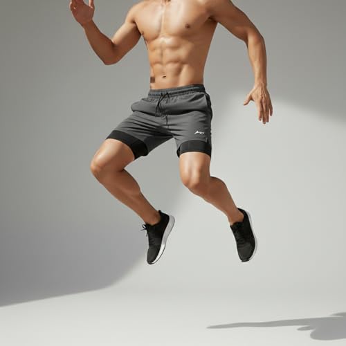 Image of PROSHARX Apex Dual Shorts Advanced with Concealed and Secure Pockets & Towel /T-Shirt Holder | Men's 2 in 1 Double Layer Short for Running, Gym & Sports