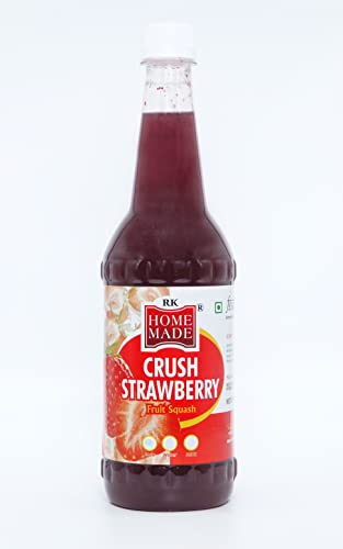 Image of RK HOME MADE NATURAL SYRUP | Strawberry Crush Syrup | Gluten Free | 100% Vegan & Low Fat | A Perfect Drink For Festival