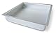 Guardini Professional, quadratische Form mit abnehmbarem Boden, geeignet für den intensiven Gebrauch, aus eloxiertem recyceltem Aluminium, 26 x 26 x 5 cm, Farbe Silber
