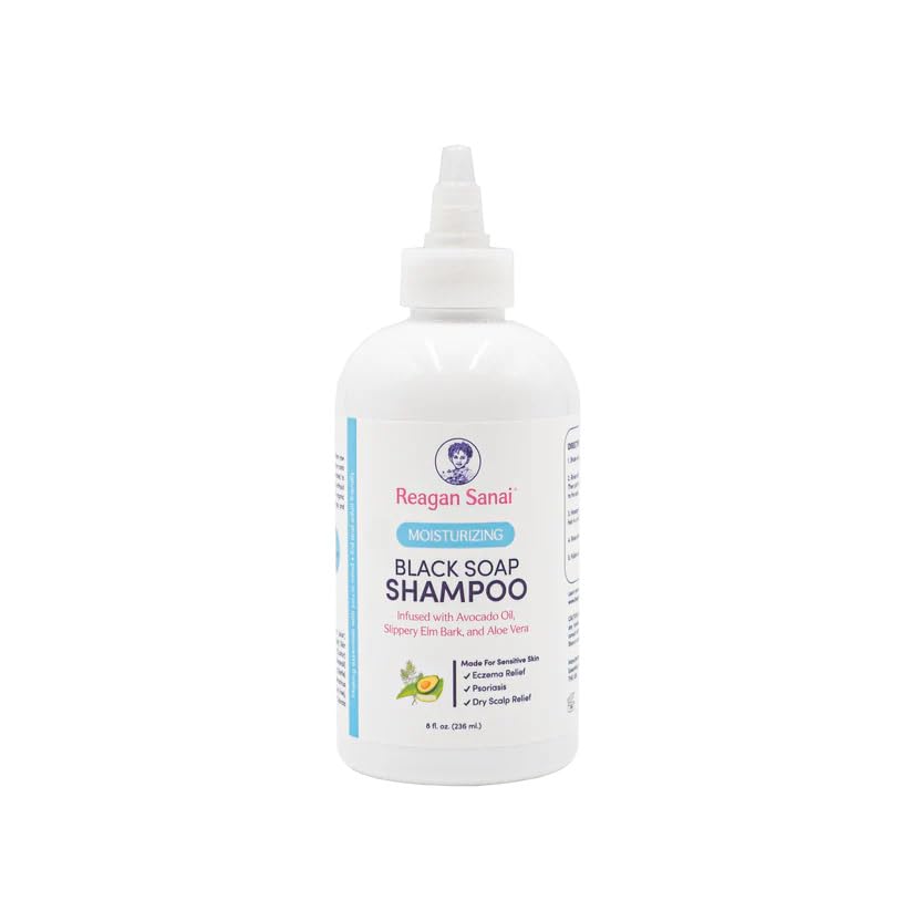 Reagan Sanai Champú hidratante de jabón negro para el tratamiento del cuero cabelludo seco, crecimiento orgánico del cabello, sin parabenos ni