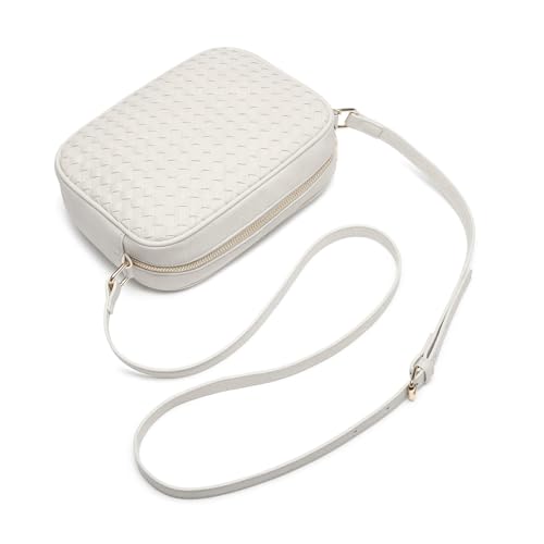 Image of AFKOMST Woven Crossbody Bag, Small Summer Purse and Boho Bag for Women | Vegan Leather, Roomy Space, 2.3L Capacity, fits iPad mini /Long Wallet /Kindle, Versatile for Daily Use /Casual /Date /Office