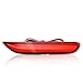 KMD LED Rear Bumper Reflector Sequntial Relfectors Driving Braking Turing Plug and Play Version Easy Installation for Infiniti Q50 Q50L (Red)