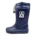 Amoji Kid Rain Boots Boy Mud Rubber Garden Farm Boots Waterproof Rain Shoes YX6517 Navy 4.5-5 Big Kid