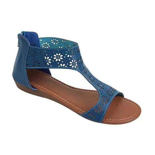 Crazy Daisies Summer Sandals[ 8 Blue ]