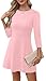 RUMIA Cocktail Dresses for Wedding Guest A-Line Boat Neck 3/4 Sleeve Little Short Dress Pink XS