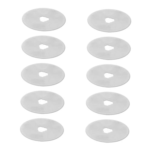 Gatuida 10piezas Cuchillas De Corte Circular Para Cutter Rotativo Precisas y Delgadas Con Estuche De Almacenamiento