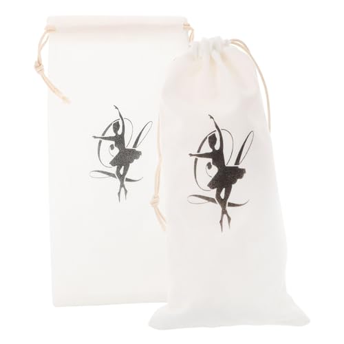 FRCOLOR Bolsa De Almacenamiento para Zapatos De Baile 2 Unidades para Ballet para Mujer Bolsa Lavable para Zapatos De Ballet De Tela