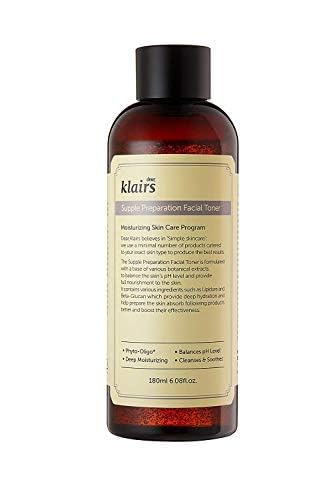 Klairs Supple Preparation Facial Toner, with Hyaluronic Acid, moisturizer, Without paraben and Alcohol, Korean Skin Care, Hydrating Toner for face, Sensitive Skin Toner (180ml) Klairs Supple Preparation Facial Toner, with Hyaluronic Acid, moisturizer, Without paraben and Alcohol, Korean Skin Care, Hydrating Toner for face, Sensitive Skin Toner (180ml)