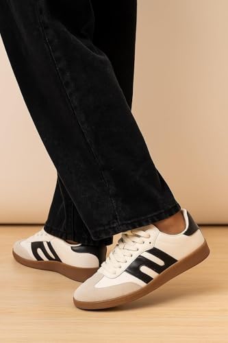 Image of ASTEROID Retro Inspired Low Top Casual Shoes with Durable Gum Sole Contrast Side Accents and Classic Lace Up for Versatile Wear