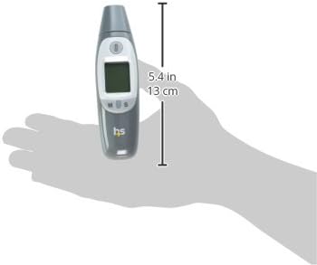 HealthSmart Compact Instant Read Infrared Digital Ear Thermometer, Measures Ambient Air Temperatures, Fahrenheit and Celsius Readings, FSA & HSA Eligible, Grey (Pack of 36) image 10 of 10 B0CW3HB4GX