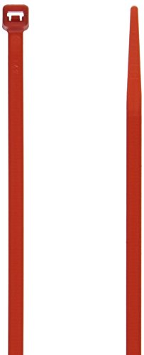 Morris 20611 Nylon Cable Tie with 50-Pound Tensile Strength, 8-Inch Length, Red, 100-Pack