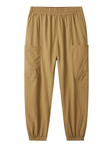 Boys Cargo Joggers Quick Dry Water Resistant Pants Lightweight Outdoor Pants