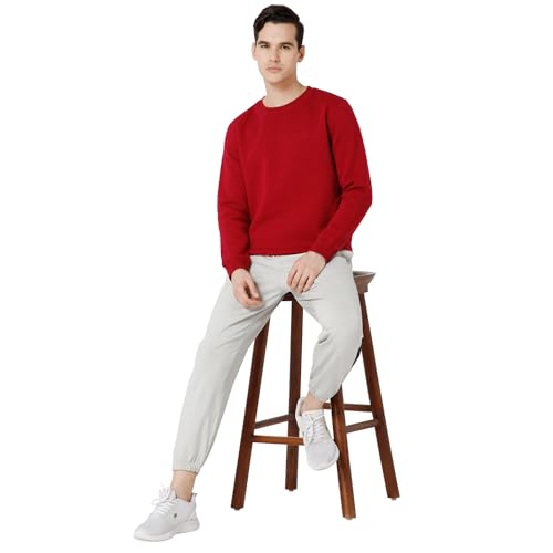 Image of BODYACTIVE Men Full Sleeve Solid Sweatshirt