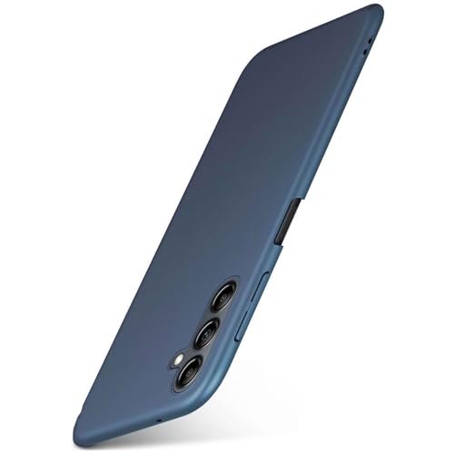 moex pour Samsung Galaxy A14 (4G/5G) Coque Ultra Mince, Protection avec Élévation de la Caméra, Coque Arrière Fine, Coque Minimaliste Alpha, Bleu Métallique