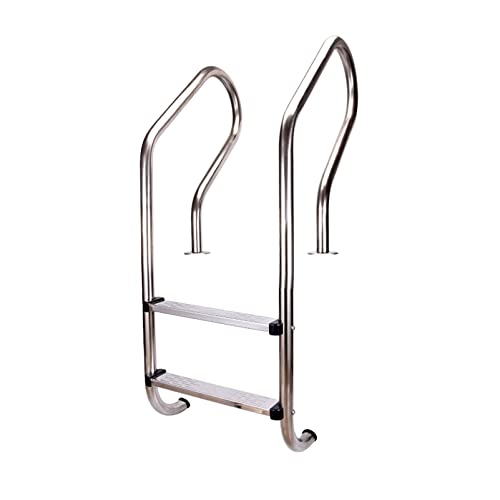 Escalera para piscina de acero inoxidable 2 peldaños miniatura 1