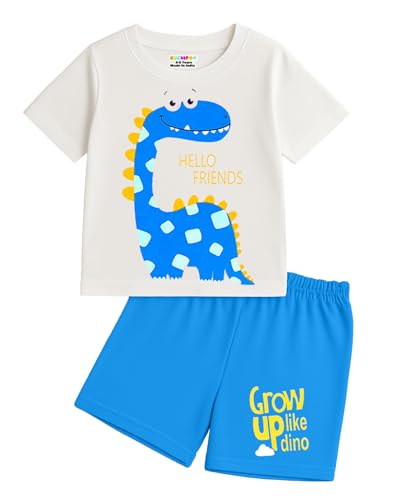 Image of Kuchipoo Boys Regular Fit Cotton T-Shirts and Shorts Set