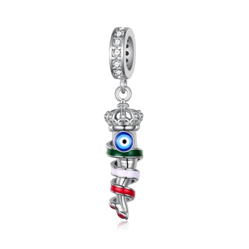 Colgante Cornicello plata de ley 925 amuleto de la suerte joyeria italiana mujer