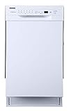 EdgeStar BIDW1802WH 18 Inch Wide 8 Place Setting Energy Star Rated Built-In Dishwasher