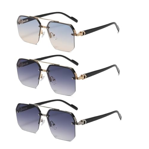 Lunettes de soleil carrées polygone unisexes nuances mode protection yeux soleil