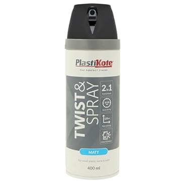 Plasti-kote 23101 400ml Premium Spray Paint - Matt Black