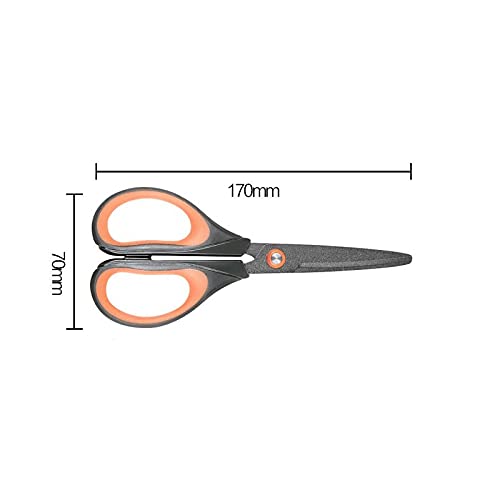 Tijeras de oficina, tijeras for manualidades, tijeras con hojas afiladas y mango de agarre suave, tijeras multiusos, aptas for uso familiar, en la oficina y en la escuela, tijeras de 17 cm