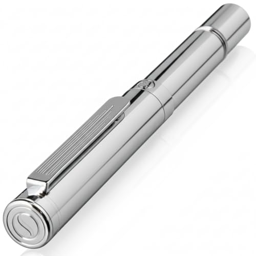 Scriveiner Schwarzer Kugelschreiber EDC Luxus Stift, toller Taschenfüller mit Echtvergoldung, Cooler Schreibstift, Geschenk für Mann Frau, Deutsche Schmidt Mine, Ausgefallenes Büro Designer Schreibset Scriveiner Schwarzer Kugelschreiber EDC Luxus Stift, toller Taschenfüller mit Echtvergoldung, Cooler Schreibstift, Geschenk für Mann Frau, Deutsche Schmidt Mine, Ausgefallenes Büro Designer Schreibset