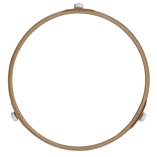 8.8 Microwave Turntable Ring with 15 mm Rollers, Microwave Oven Glass Plate Rotating Tray Support, Glass Plate Rotating Roller Ring, Ring Outer Diameter 8.8 Inch(22.2 cm), Roller Height 15 mm ,Brown