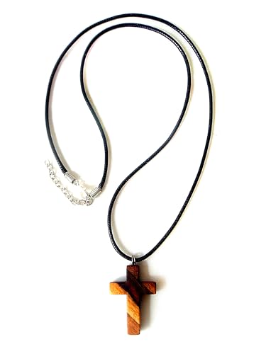 Image of Dagrer Handcrafted Rosewood Cross Pendant Necklace
