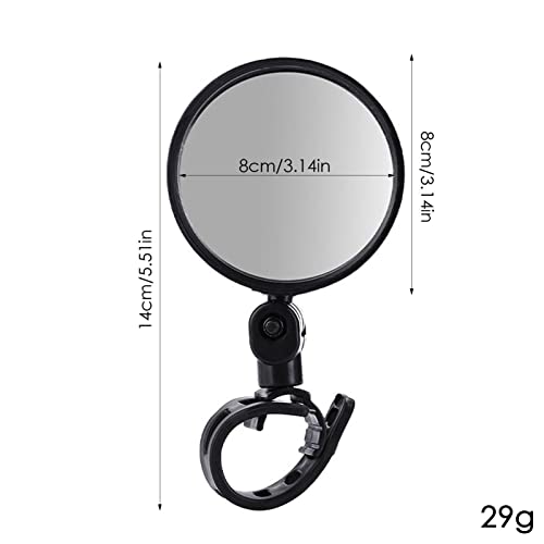 2 Pcs Espelhos de bicicleta para guidão | Espelho de bicicleta de montanha,Espelho de vidro transpar