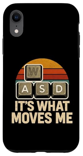 Itfs What Moves Me Funny Gaming Vintage WASD PC Gamer X}zP[X iPhone XR p