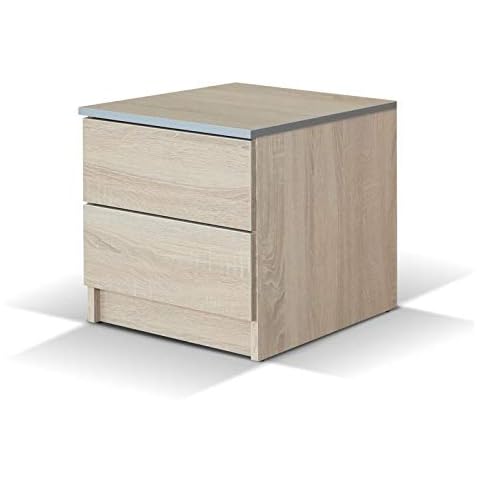 DAKO FURNITURE Bedside Table VISTA Oak Sonoma 40cm Width Cover