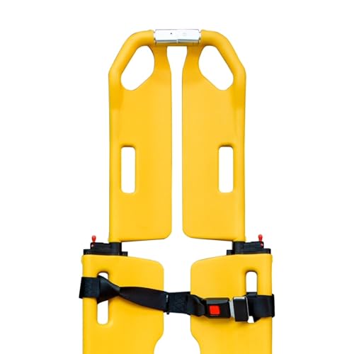LINE2design Scoop Stretcher - EMS Medical Folding Stretcher 400lb Load Capacity Emergency Portable Travel Size Patient Transport Adjustable Lightweight Immobilization Board - Yellow - Thumbnail 4