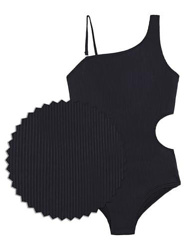 Kanu Surf Girls' Cori Beach Sport One Shoulder Side Cut UPF 50 1pc Swimsuit2