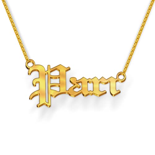Image of Pari Cursive Gold & Silver Name Pendant Necklace, Best Jewelry Gift for Girls.