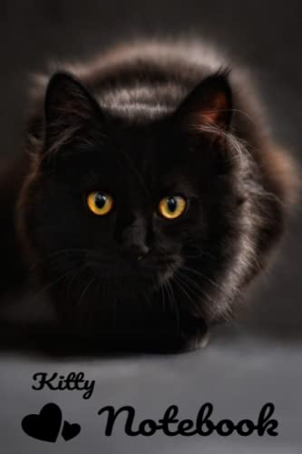 college ruled kitty notebook: 6 by 9 college ruled black kitty notebook with 110 pages college ruled kitty notebook: 6" by 9" college ruled black kitty notebook with 110 pages