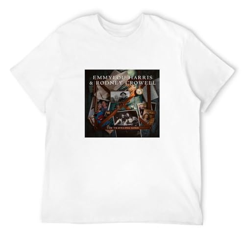 Photo de XiangZai Emmylou Harris and Rodney Crowell The Traveling Kind Crew Neck Unisex Short Sleeve T-Shirt White XXL