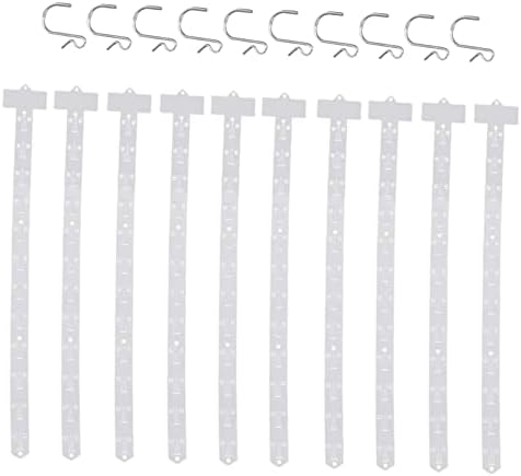 10 Pieces Hanging Merchandise Strips Store Hanging Snacks Retail Display Hanger Commodity Display Strips with Hooks
