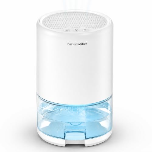 Dehumidifier 1000ml, Ultra-Quiet Portable Electric Dehumidifier, 7-Color LED Night Light, Sleep Mode & Auto-Off, Perfect for Bedroom, Bathroom, Basement, RV, Closet