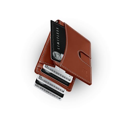 Image of Kings Loot Money Clip Slim Minimalist Wallet for Men - RFID Blocking Leather Design with Money Clip - Front Pocket Bifold Holds 12 Cards - Stylish & Compact Wallets (Auburn)