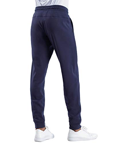 The Gym People Men's Fleece Joggers Pants With Deep Pockets Athletic Loose-Fit Sweatpants For Workout, Running, Training (Small, Blue) #TOP3