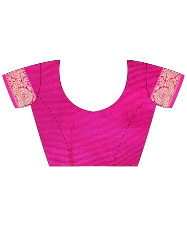 Image of AKHILAM Women's Kanjivaram Woven Soft Silk Saree With Blouse Piece